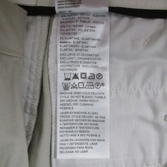 DOCKERS MENS SIZE 28 X 30 PANTS EASY KHAKI BEIGE SLIM FIT ALL MOTION COMFORT NWT - Picture 10 of 10